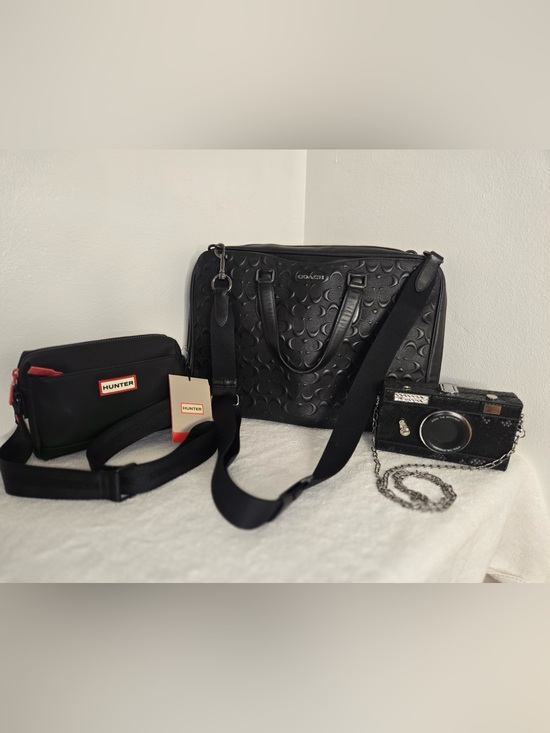 Coach Handbags - BLACK QUEEN 3 PIECE BUNDLE